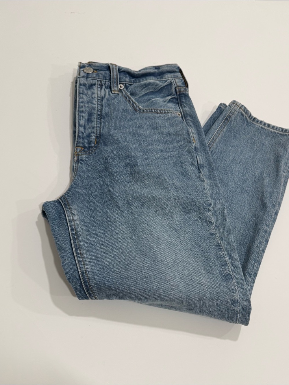 J. Crew Premium Edition High Rise Straight Leg Jeans Button Fly Size 27 - Picture 9 of 9